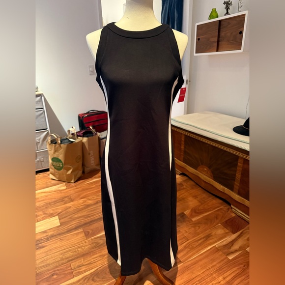 Spanx airessentials stripe black midi dress - Picture 2 of 11